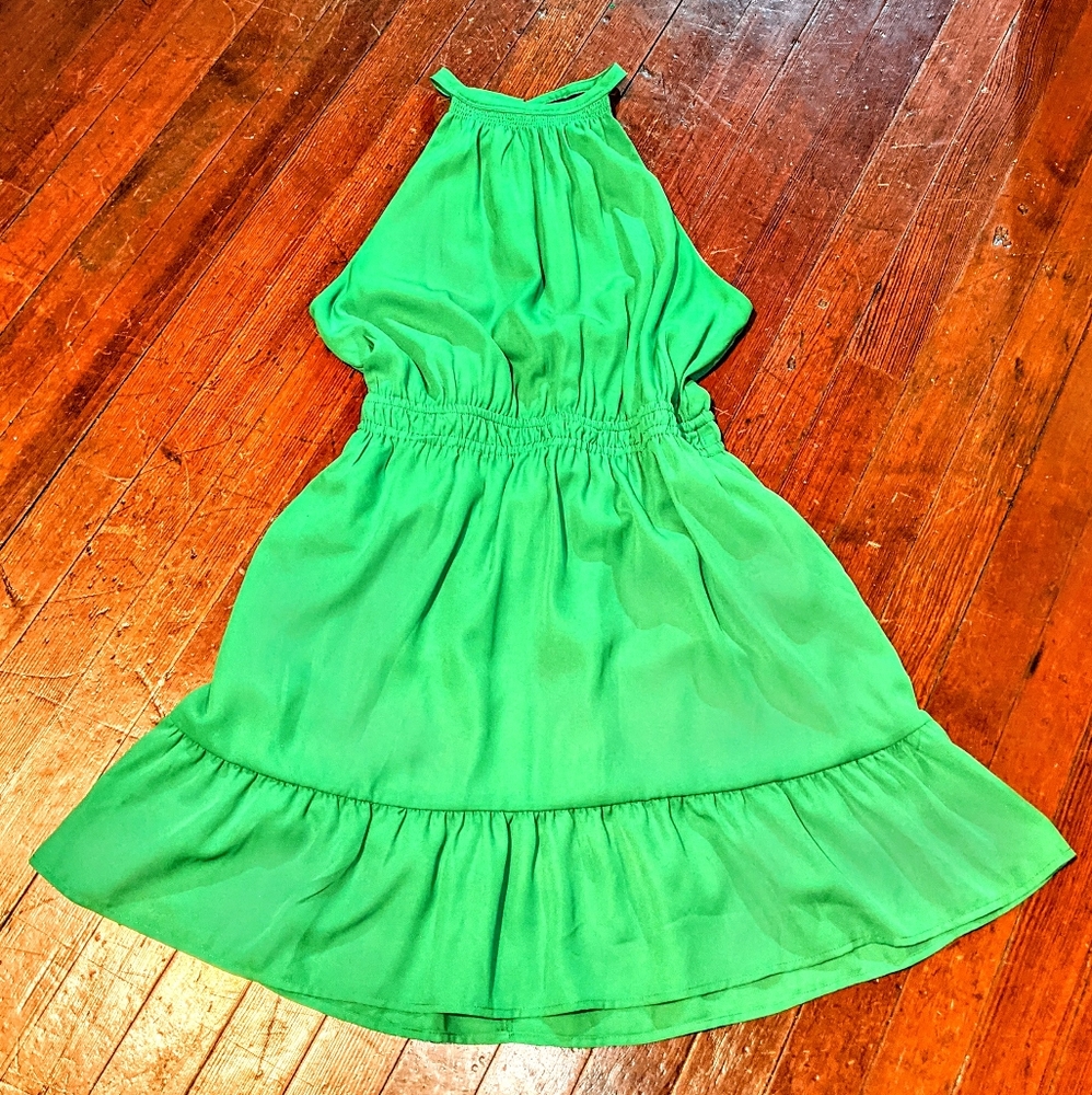 Flowy green dress